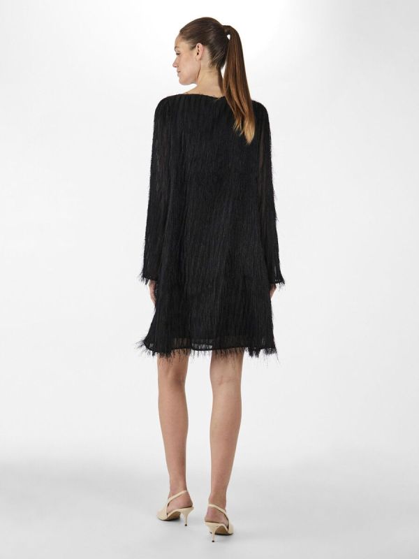 Y.A.S. Dia LS Boatneck Dress Black  (26036148 black) - Caramel (Sint-Job-in-’t-Goor)