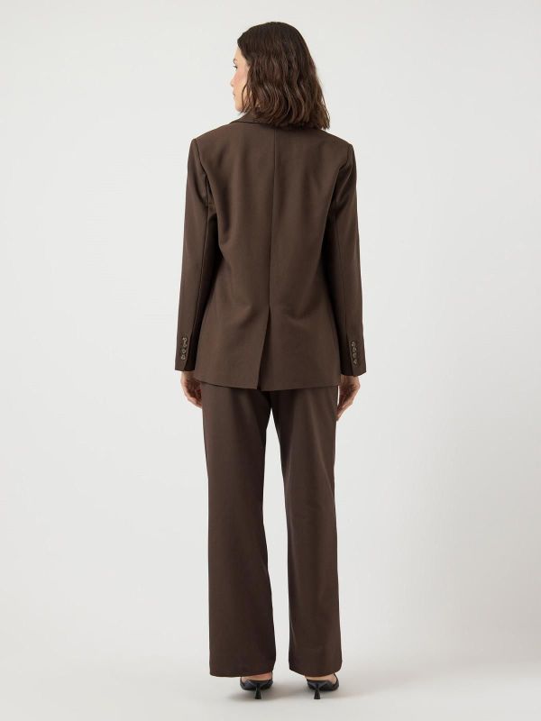 Y.A.S. Reemaj LS Blazer Chocolate Brown  (26036340) - Caramel (Sint-Job-in-’t-Goor)