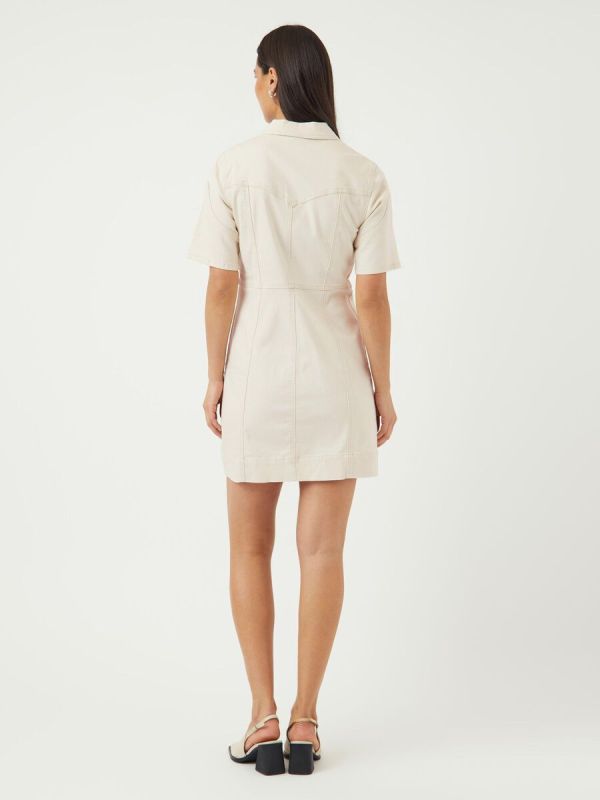 Y.A.S. Dirma Short Dress Birch  (26037429 birch) - Caramel (Sint-Job-in-’t-Goor)