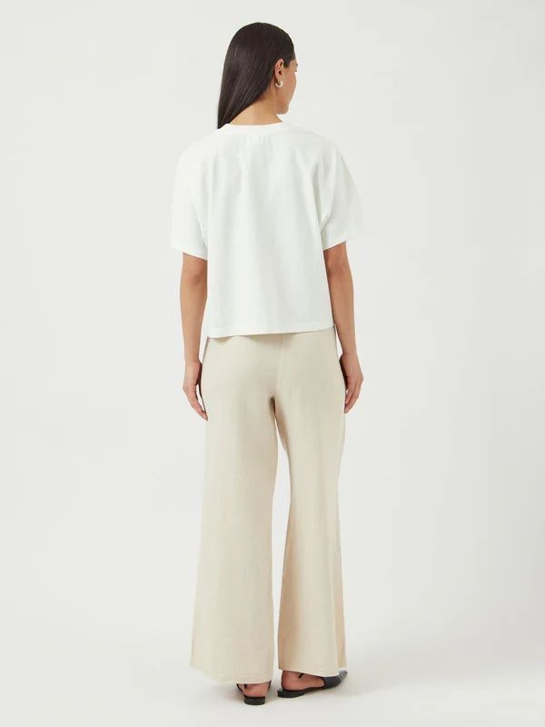 Y.A.S. Sally SS Boxy Tee Star White  (26037806 star white) - Caramel (Sint-Job-in-’t-Goor)