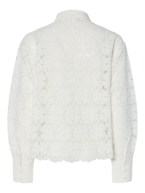 Y.A.S. Millo LS Shirt Star White  (26038151 STAR WHITE) - Caramel (Sint-Job-in-’t-Goor)