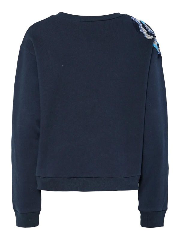 Y.A.S. Bluga LS Embellished Sweat Navy Blazer  (26039247 NAVY BLAZER) - Caramel (Sint-Job-in-’t-Goor)