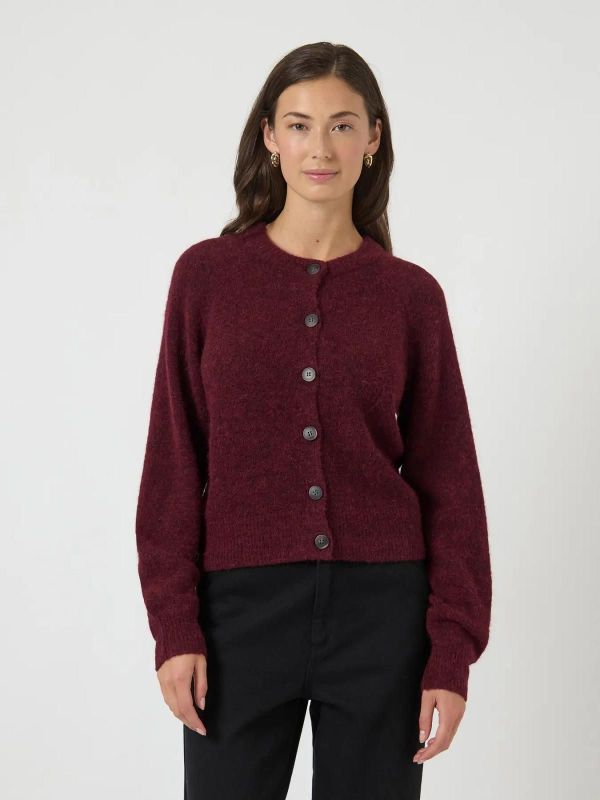 Y.A.S. Johi LS Wool Blend Cardigan Port Royale  (26040004) - Caramel (Sint-Job-in-’t-Goor)