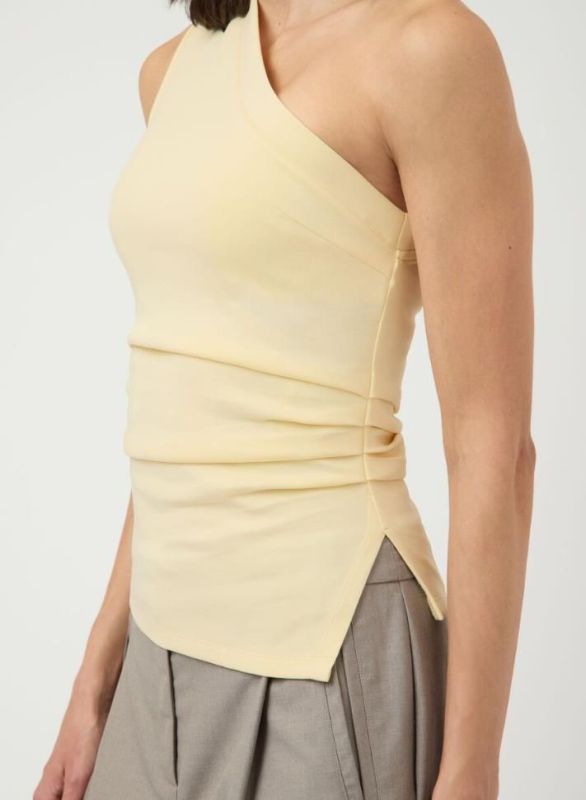 Y.A.S. Venice One Shoulder Top Anise Flower  (26037727 ANISE FLOWER) - Caramel (Sint-Job-in-’t-Goor)