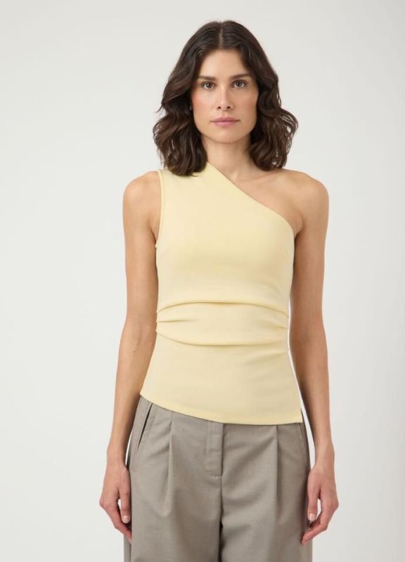 Y.A.S. Venice One Shoulder Top Anise Flower  (26037727 ANISE FLOWER) - Caramel (Sint-Job-in-’t-Goor)