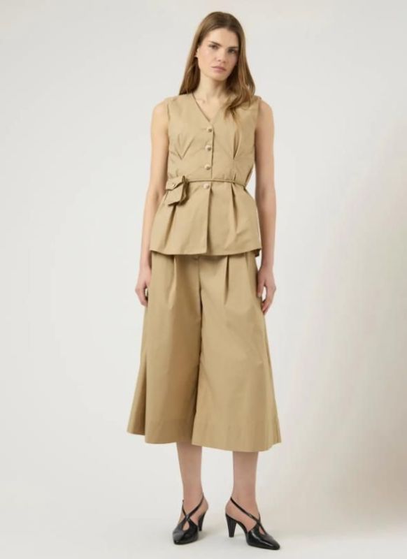 Y.A.S. Fima HW Cropped Pant Incense  (26040058 INCENSE) - Caramel (Sint-Job-in-’t-Goor)