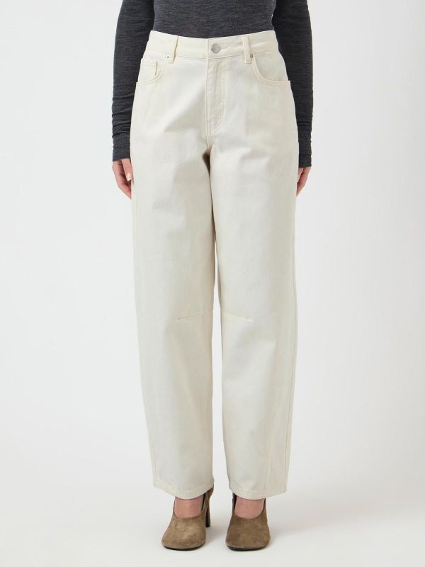 Y.A.S. Lisa MW Barrel Ankle Jeans Ecru  (26040110 ECRU) - Caramel (Sint-Job-in-’t-Goor)