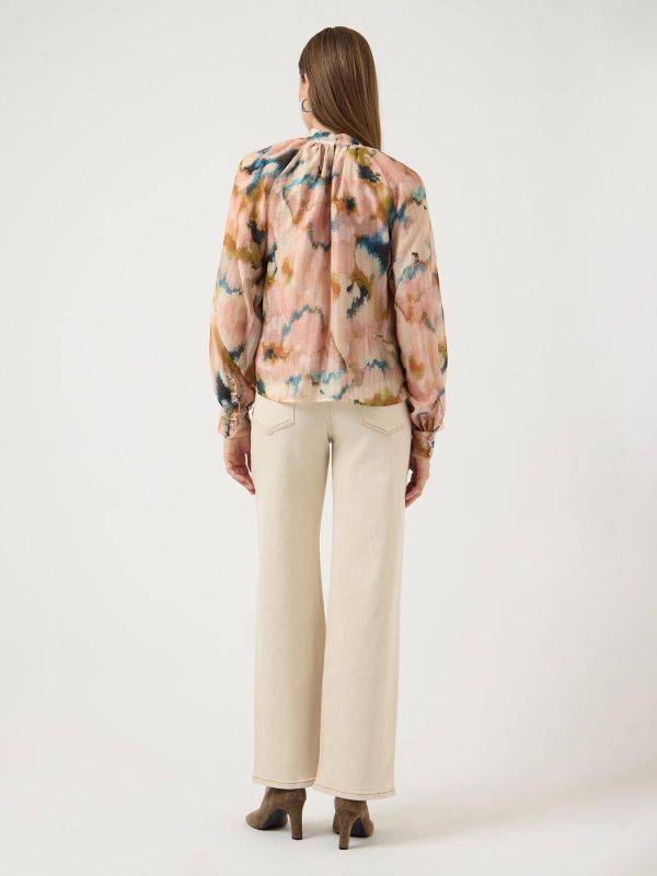 Y.A.S. Soara LS Top Shadow Grey Sora Print  (26040259 SHADOW GREY) - Caramel (Sint-Job-in-’t-Goor)