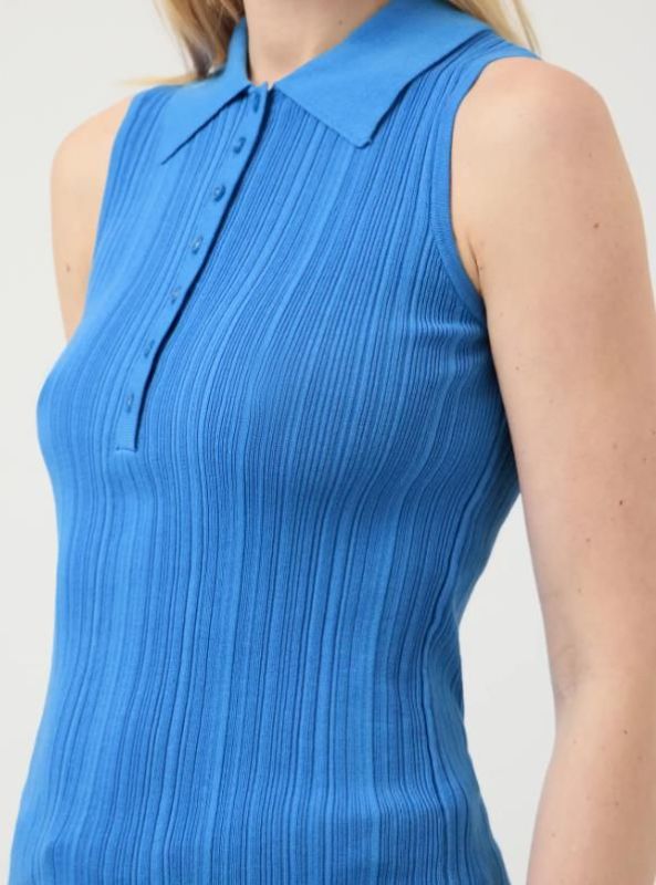 Y.A.S. Tanki SL Polo Knit Top Marina  (26040373 MARINA) - Caramel (Sint-Job-in-’t-Goor)