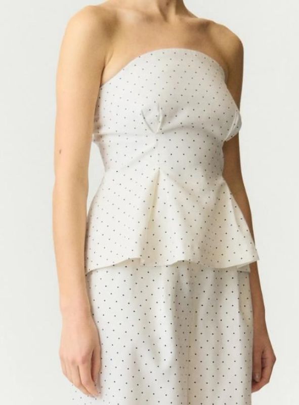 Y.A.S. Dolty Corsage Top Star White/Black  (26041151 STAR WHITE BLACK DOTS) - Caramel (Sint-Job-in-’t-Goor)