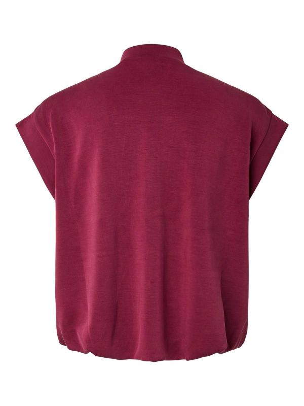 Y.A.S. Coze Sweat Vest D2D  Rhododendron  (26041199 RHODODENDRON) - Caramel (Sint-Job-in-’t-Goor)