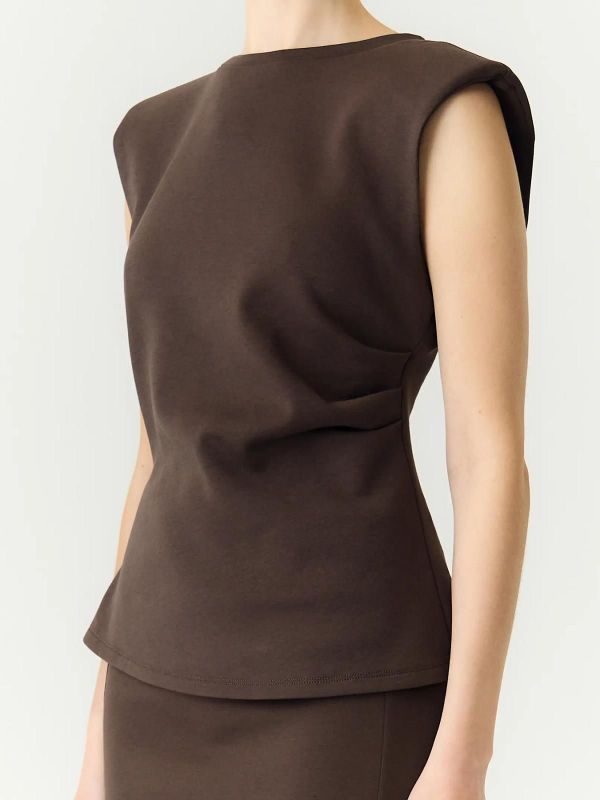 Y.A.S. Pina SL Top Chocolate Brown  (26038146 chocolate ) - Caramel (Sint-Job-in-’t-Goor)