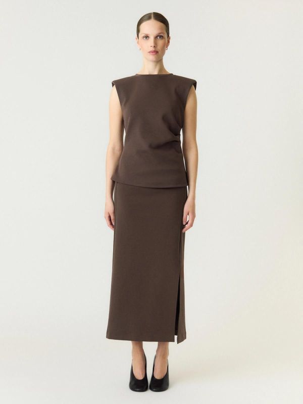 Y.A.S. Pina SL Top Chocolate Brown  (26038146 chocolate ) - Caramel (Sint-Job-in-’t-Goor)