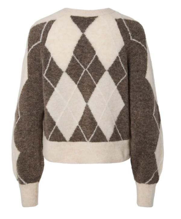 YAS Johi LS Wool Blend - Oatmeal / Taupe  (26040004 OATMEAL TAUPE GRAY) - Caramel (Sint-Job-in-’t-Goor)