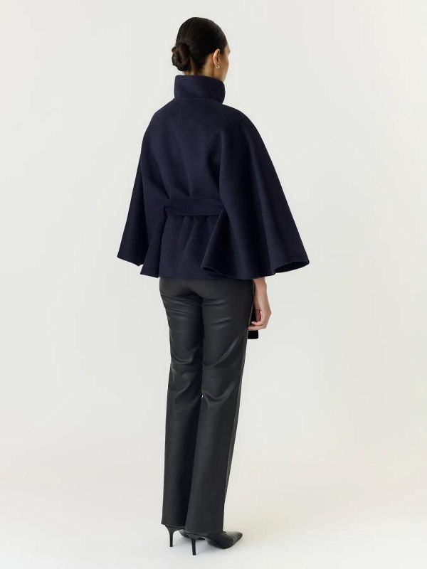 Y.A.S. Almio Handmade Wool Blend Jacket Navy Blazer  (26041326 navy blazer ) - Caramel (Sint-Job-in-’t-Goor)