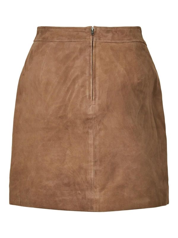 Y.A.S. Salera HW Suede Skirt Sepia  (26041366 sepia ) - Caramel (Sint-Job-in-’t-Goor)