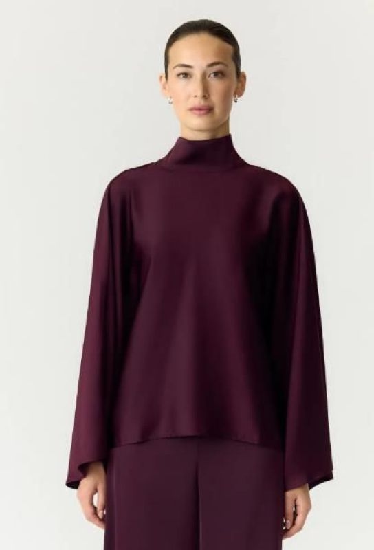 Y.A.S Pelana LS Tie Top Fig  (26041371 fig) - Caramel (Sint-Job-in-’t-Goor)