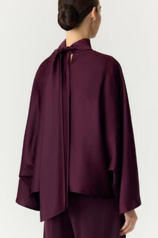 Y.A.S Pelana LS Tie Top Fig  (26041371 fig) - Caramel (Sint-Job-in-’t-Goor)