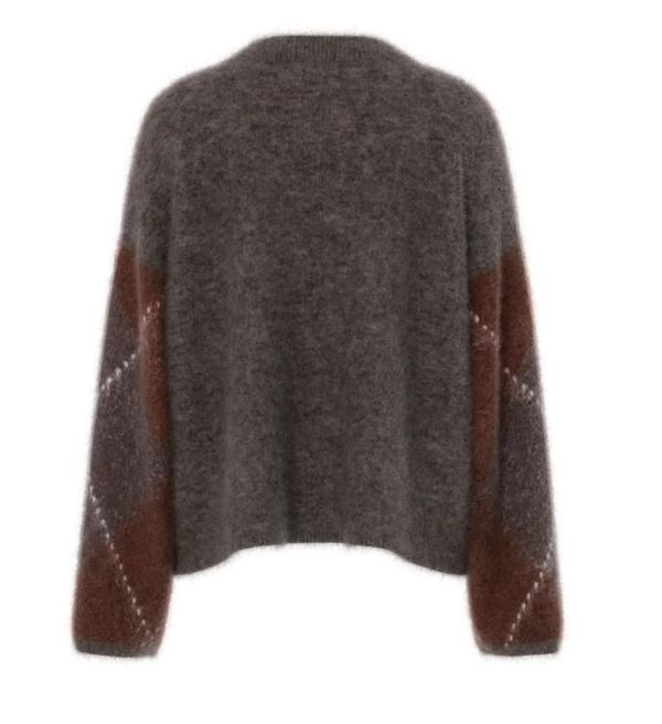 YAS Argy Ls Mohair Blend Knit Pullover Coffee Bean (26041612 coffee bean) - Caramel (Sint-Job-in-’t-Goor)