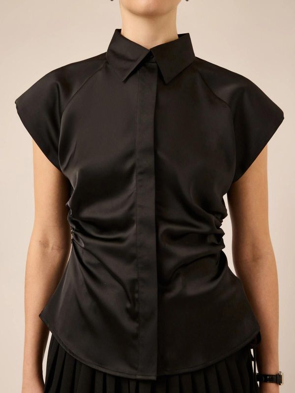 Y.A.S Pella SS Shirt Black  (26042068 BLACK ) - Caramel (Sint-Job-in-’t-Goor)