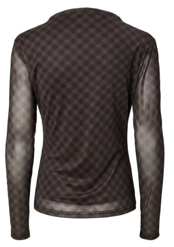 YAS Lunua Ls Mesh Top  Black  (26042333 BLACK LUNUA ) - Caramel (Sint-Job-in-’t-Goor)