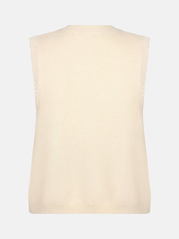 Ydence Mona Knitted Top Ecru  (HSK2601-005 ECRU) - Caramel (Sint-Job-in-’t-Goor)