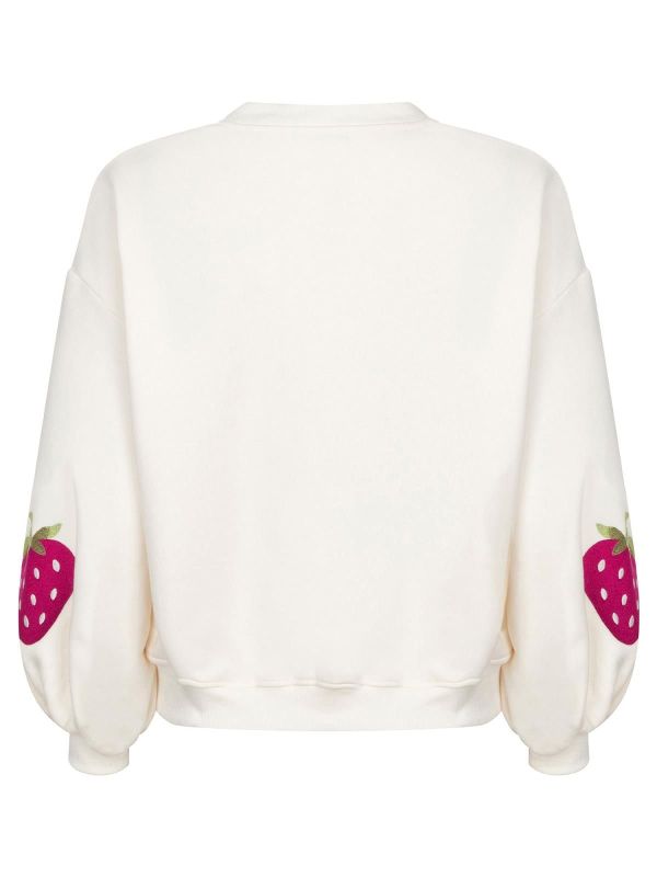 Ydence Strawberry Sweater Ecru  (SS2622-005 ECRU) - Caramel (Sint-Job-in-’t-Goor)