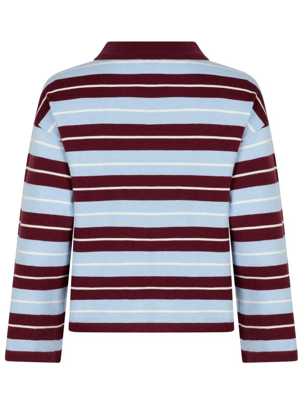 Ydence Balou Knitted Top Light Blue/Burgundy  (FC2503-10175 LIGHT BLUE/BRGNDY) - Caramel (Sint-Job-in-’t-Goor)