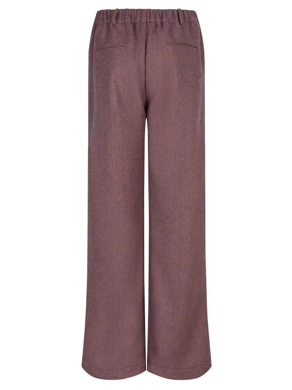 Ydence Judith Pants Blue/Camel  (FS2402-10167 BLUE/CARAMEL) - Caramel (Sint-Job-in-’t-Goor)