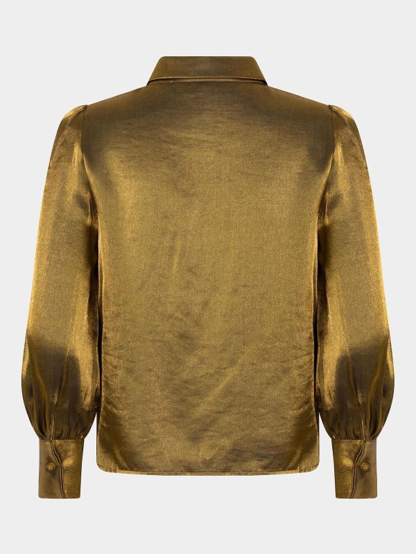 Ydence Bo Blouse Gold  (WS2415-066 gold) - Caramel (Sint-Job-in-’t-Goor)