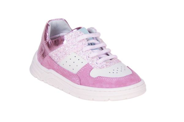 Zecchino d'Oro Sneaker Wit-Roze  (D101LA-814) - Caramel (Sint-Job-in-’t-Goor)
