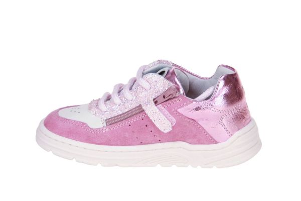 Zecchino d'Oro Sneaker Wit-Roze  (D101LA-814) - Caramel (Sint-Job-in-’t-Goor)