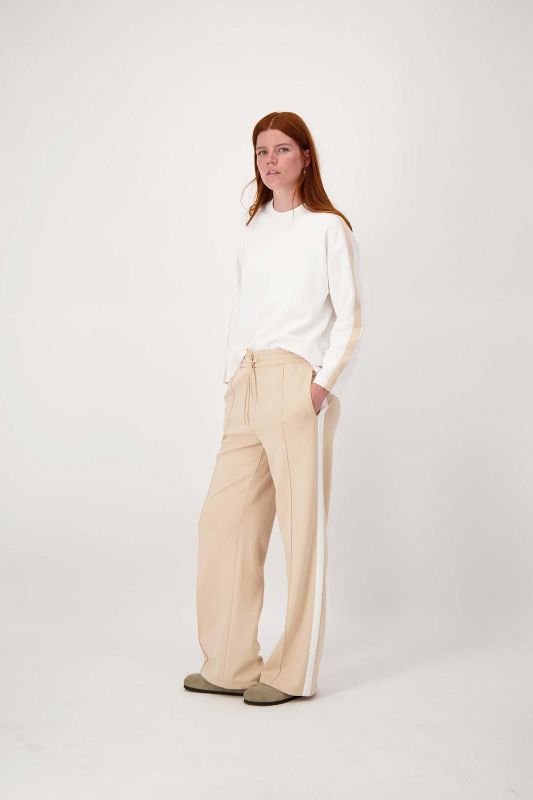 Zusss Jersey Top Met Bries Offwhite/Beige  (0304-200/7247) - Caramel (Sint-Job-in-’t-Goor)