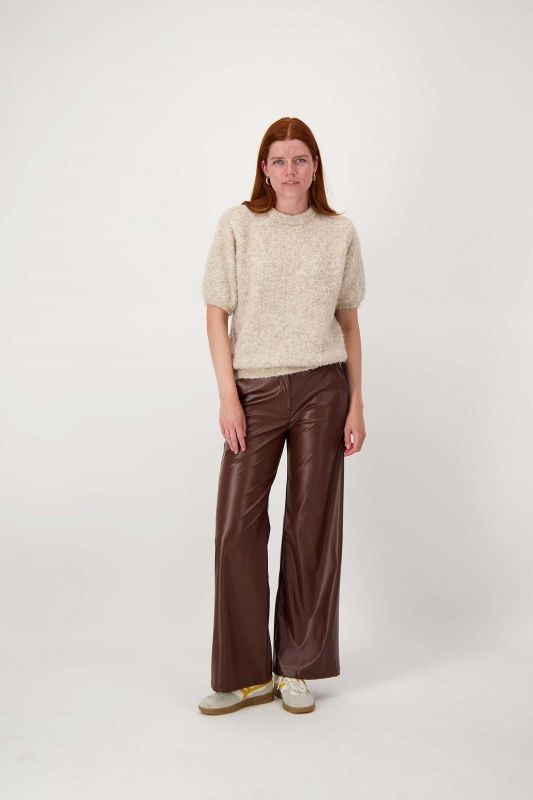 Zusss Boucle Trui Ronde Hals Beige  (0305-081/1016) - Caramel (Sint-Job-in-’t-Goor)