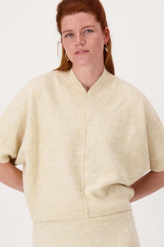 Zusss Aangeknipte Mouw Trui Met Naad Beige  (0305-083/1016) - Caramel (Sint-Job-in-’t-Goor)