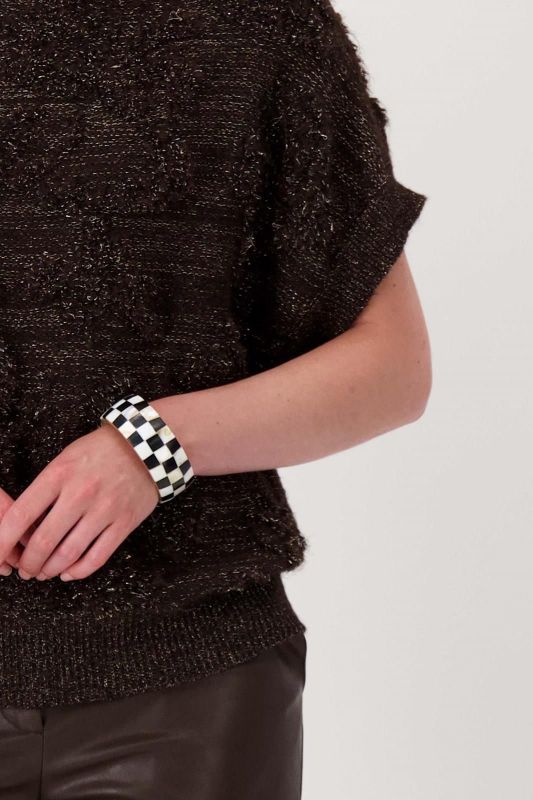 Zusss Armband Brede Blok Zwart  (0401-171/0000) - Caramel (Sint-Job-in-’t-Goor)