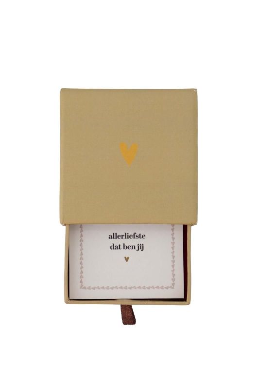Zusss Ketting Hartje In Schuifdoosje 'De Allerliefste'  (0402-0004/1004) - Caramel (Sint-Job-in-’t-Goor)