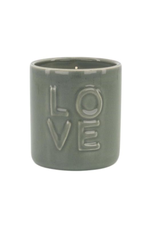 Zusss Geurkaars Keramiek 'Love'  (0503-330/4001) - Caramel (Sint-Job-in-’t-Goor)