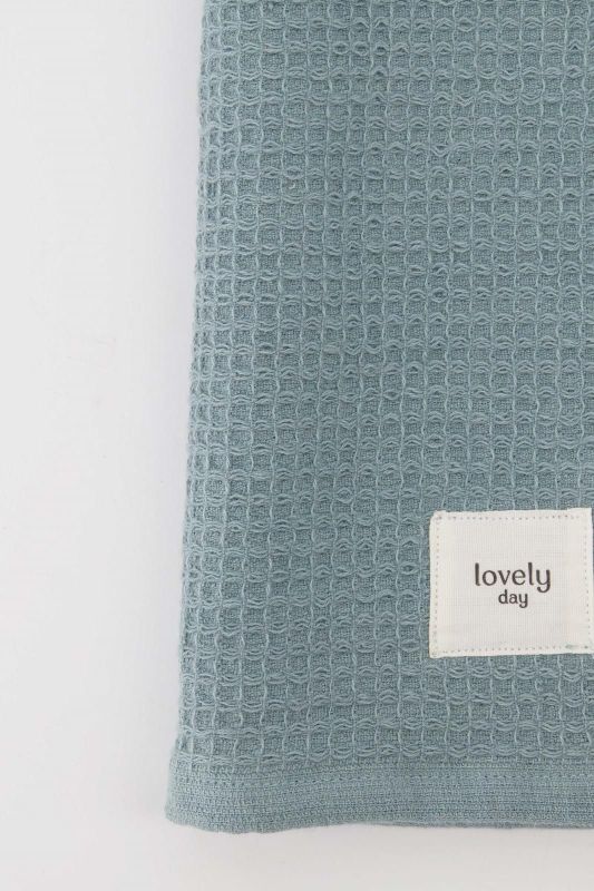 Zusss Gastendoekje 'Lovely Day' Grijsblauw  (0602-0008/2001) - Caramel (Sint-Job-in-’t-Goor)