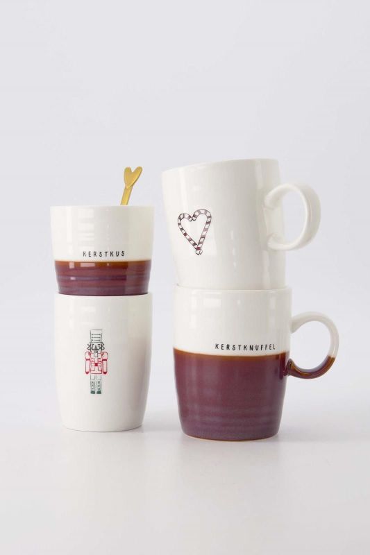 Zusss Theemok Hart Wit/Donkerrood  (0703-0014/8004) - Caramel (Sint-Job-in-’t-Goor)