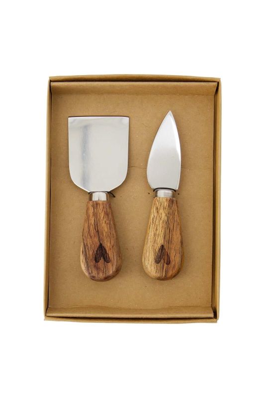 Zusss Set Van 2 Kaasmesjes 'Gezellig Met Jou'  (0705-0005/7225) - Caramel (Sint-Job-in-’t-Goor)