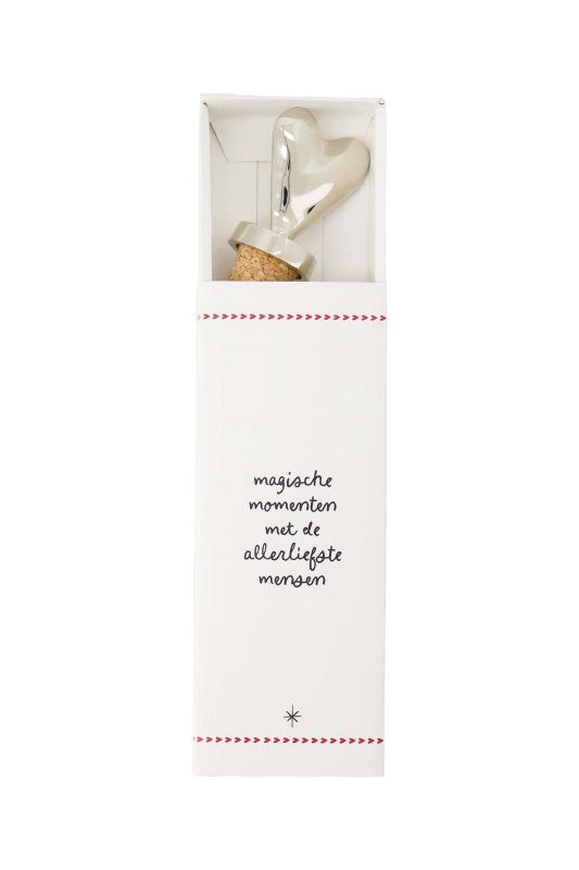 Zusss Wijnstopper Metaal Hartje Zilver  (0709-0012/0006) - Caramel (Sint-Job-in-’t-Goor)