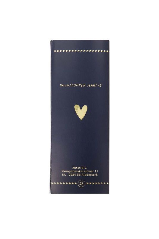 Zusss Wijnstopper Metaal Hartje Goud  (0709-0012/5002) - Caramel (Sint-Job-in-’t-Goor)