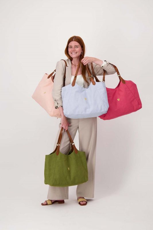 Zusss Tote Bag Love Crispy Pink  (0202-0004/2201) - Caramel (Sint-Job-in-’t-Goor)