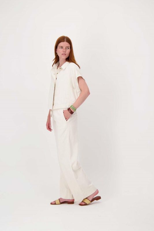 Zusss Gestreepte Wijde Broek Kit  (0303-0014/1024) - Caramel (Sint-Job-in-’t-Goor)