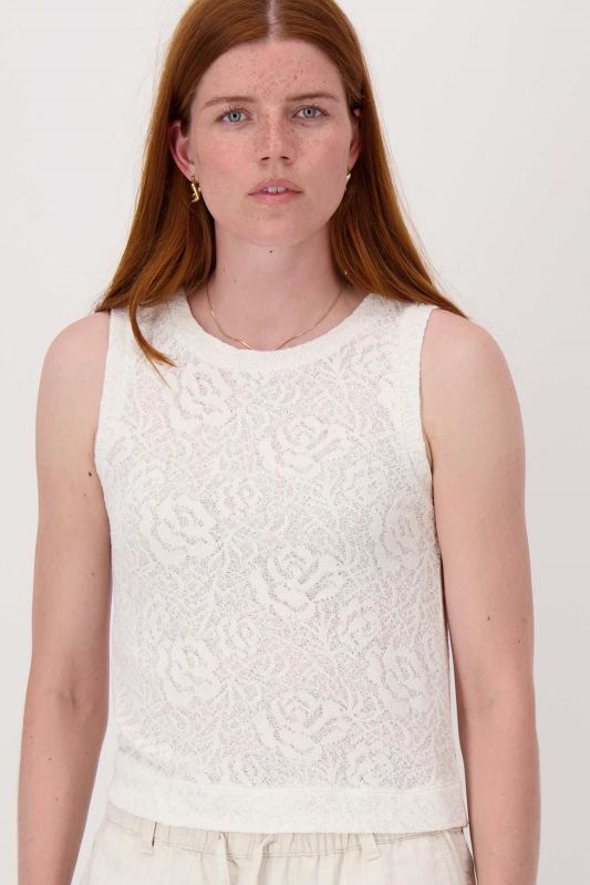 Zusss Singlet Stretch Kant Offwhite  (0304-0056/1007) - Caramel (Sint-Job-in-’t-Goor)