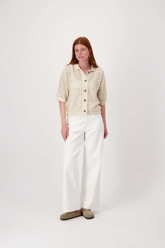 Zusss Vest Met Polokraag Ajour Kit  (0306-0006/1024) - Caramel (Sint-Job-in-’t-Goor)