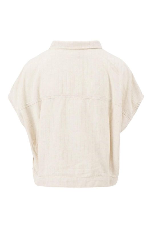 Zusss Boxy Streep Jasje Linnen Kit  (0310-0010/1024) - Caramel (Sint-Job-in-’t-Goor)