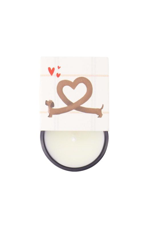 Zusss Geurkaarsje In Wikkel 'I Woof You'  (0503-0150/9015) - Caramel (Sint-Job-in-’t-Goor)