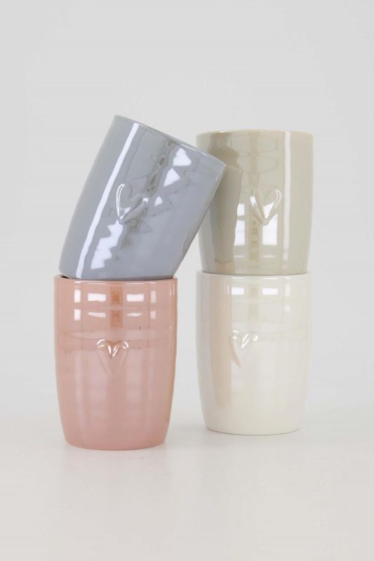 Zusss Koffiemok Parelmoer Hartje  (0703-0053/1004) - Caramel (Sint-Job-in-’t-Goor)